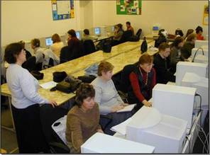 The school�s computer labs are regularly used for teacher training.